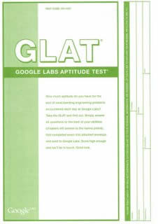 GLAT, Google Labs Aptitude Test